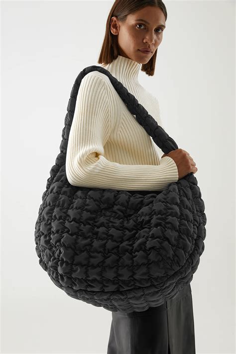 cos quilted oversized shoulder bag